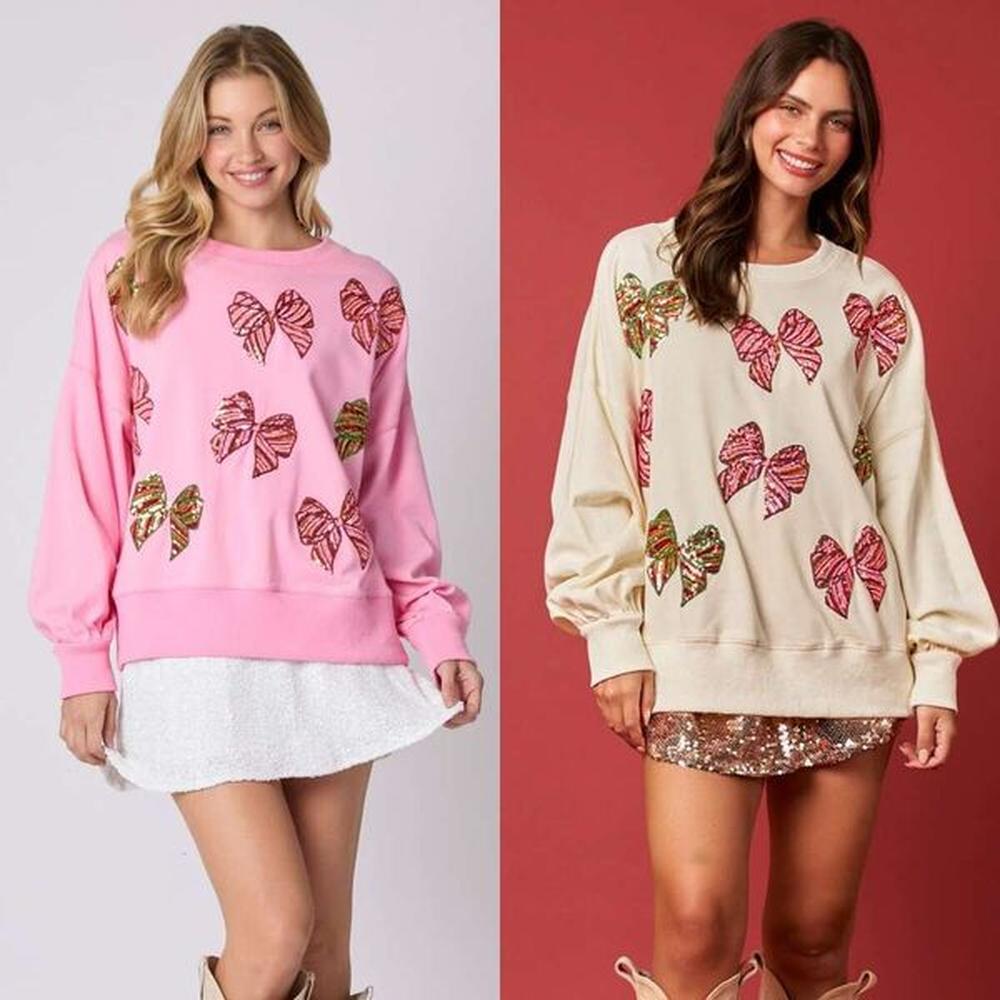 autumn winter new european and american womens clothing christmas bow