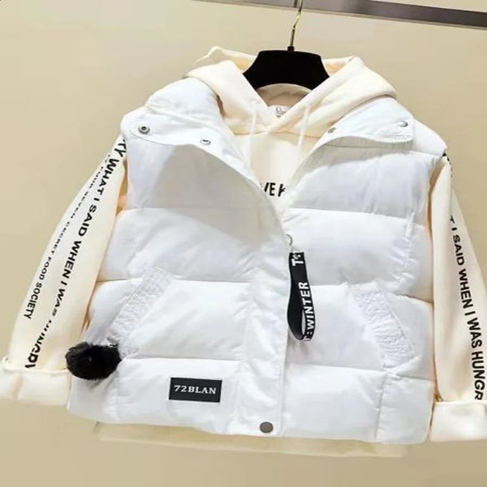 autumn winter solid loose vest women down cotton vest