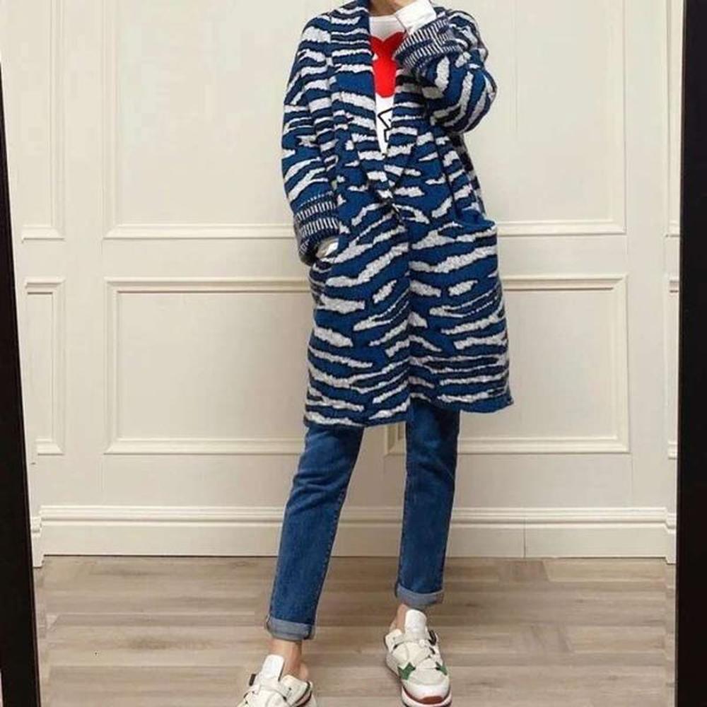 autumn winter woolblend knitted thick women coat