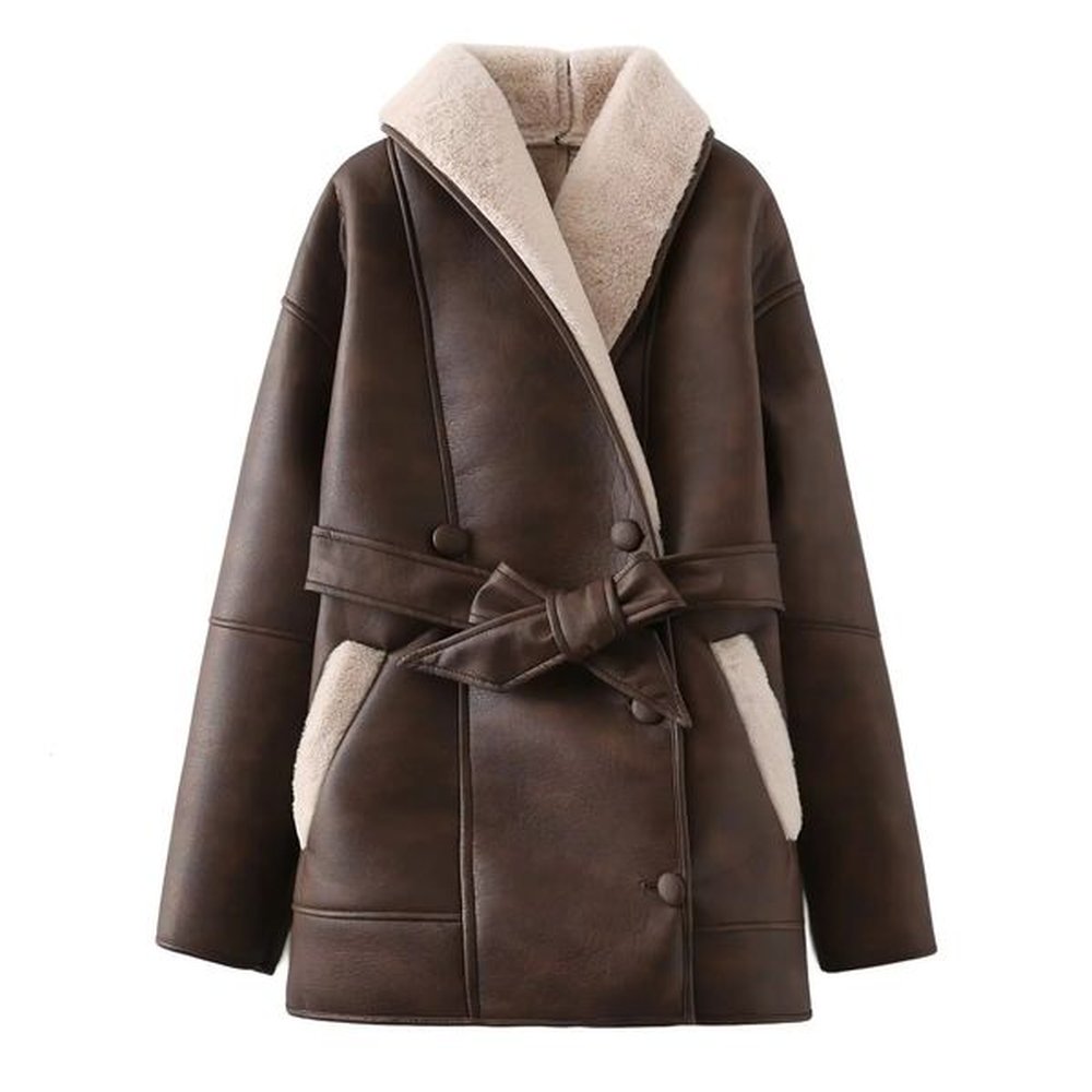 autumn womens clothing style fashionable hundred combinations belt dual color