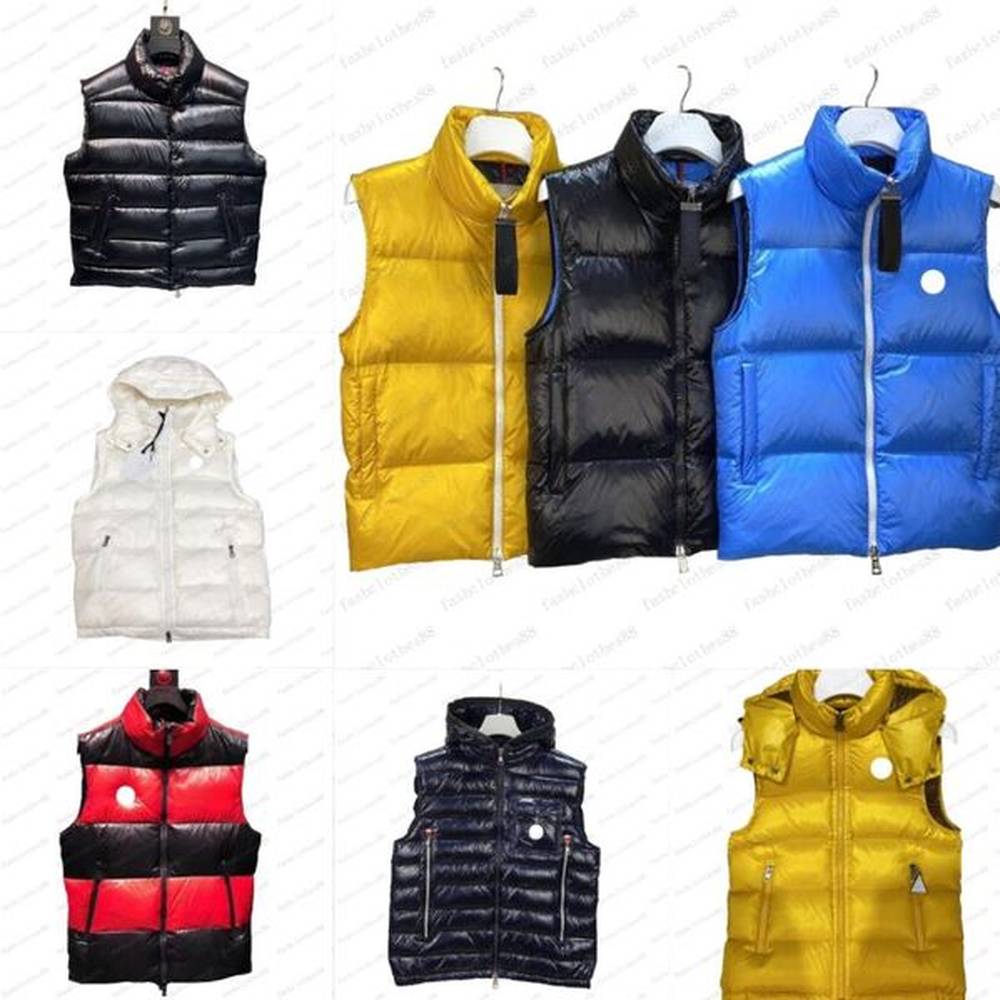 2023 Autumn/Winter Men's Down Tank Top Designer Brand Clothing Women's Sleeveless Jacket Coat Hooded Tank Top Couple Fashion Thick