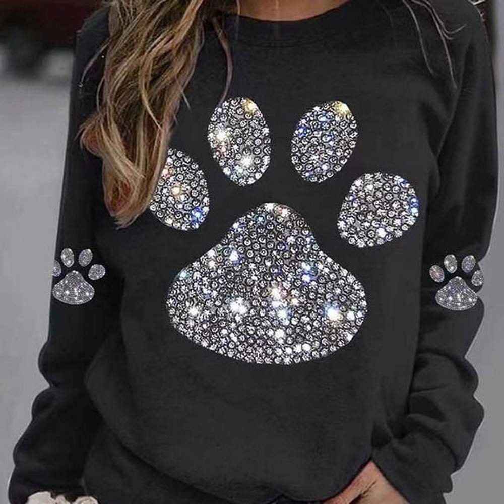 2024 Autumn/Winter New Hoodie 3D Digital Printed Women's Autumn Street Trend Round Neck Top