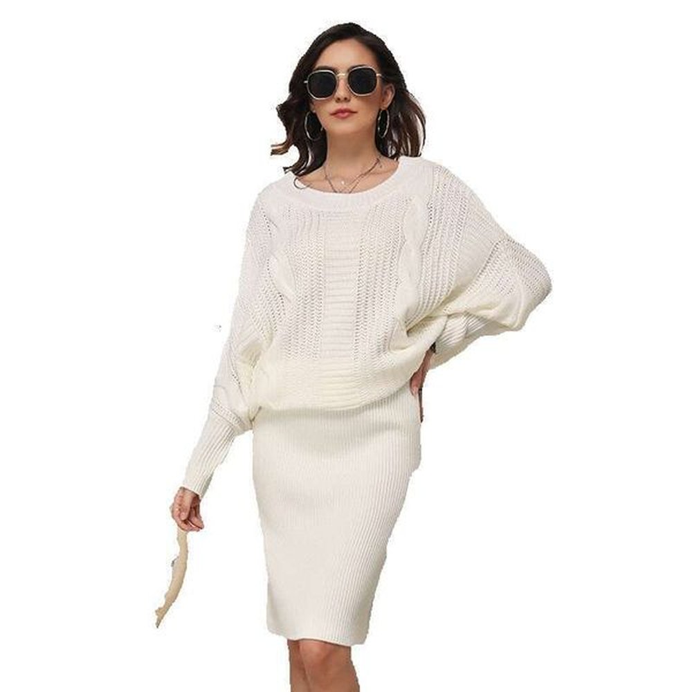 autumnwinter new large womens loose bat sleeve long pullover