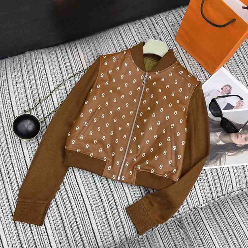 autumnwinter new pig nose printed sheep leather jacket coat