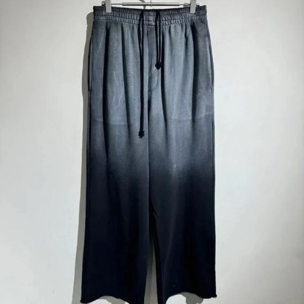 24AW Relaxed Casual Straight Leg Washed Handmade Terry Cotton Sweatpants Man Pants Men's Clothing Pant Y2k