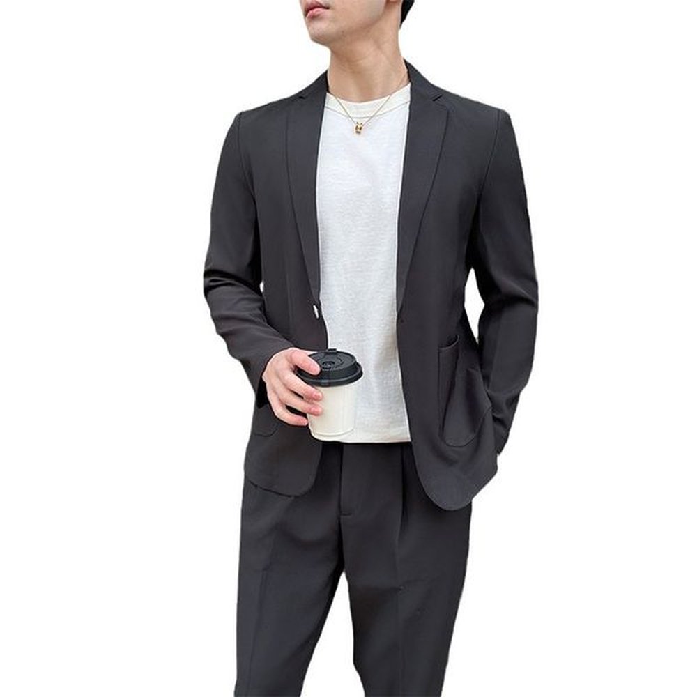 B091 High-end elastic professional suit for men and women, same style, groom dress