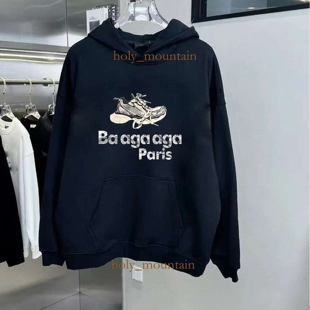 Balenciaaga Hoodies Designer Alphabet Print Sweatshirt Europe Fashion Trend Black White Hoodies High Street Womens Sweatshirts Colorful Bale