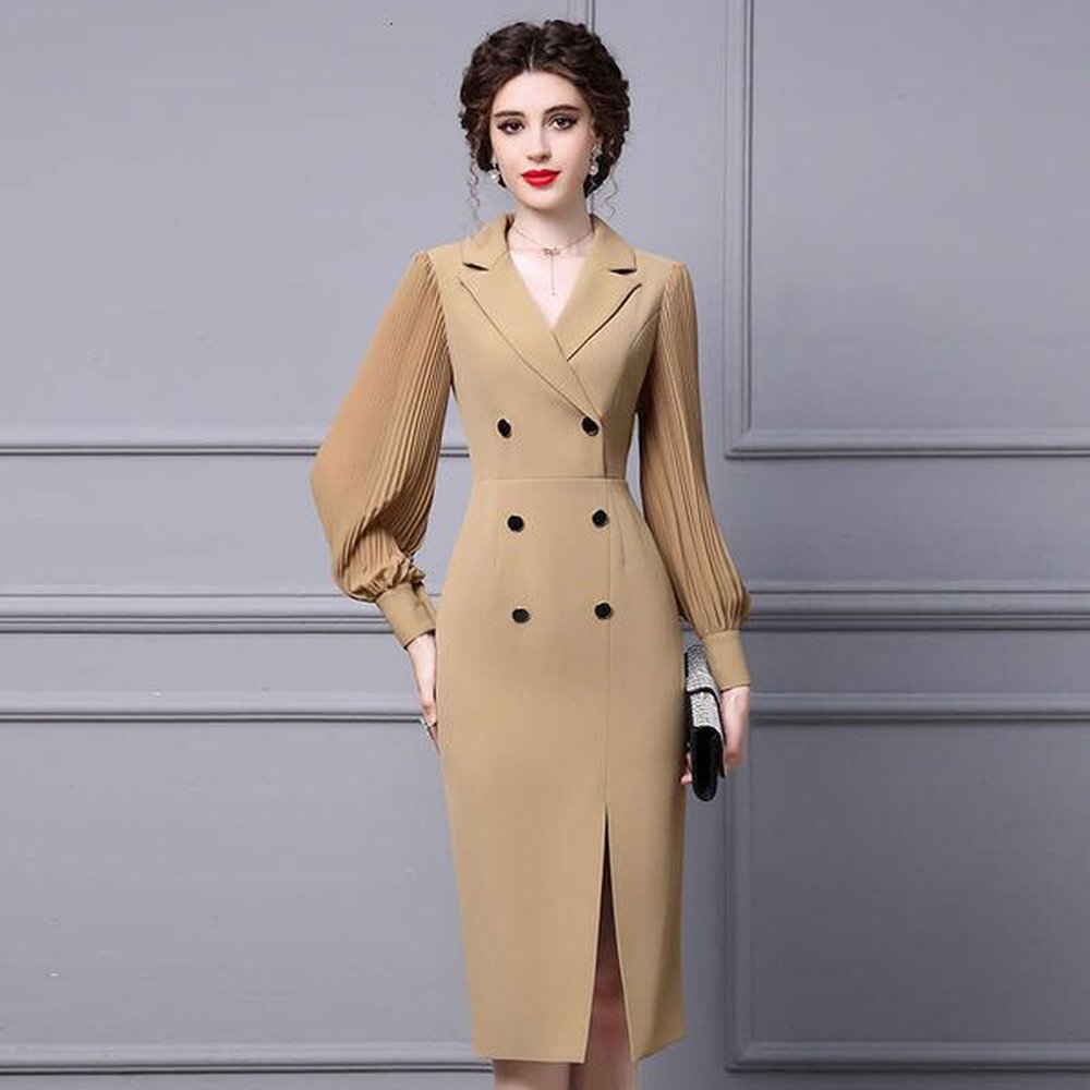 base dress for women in autumn paired coat with highend
