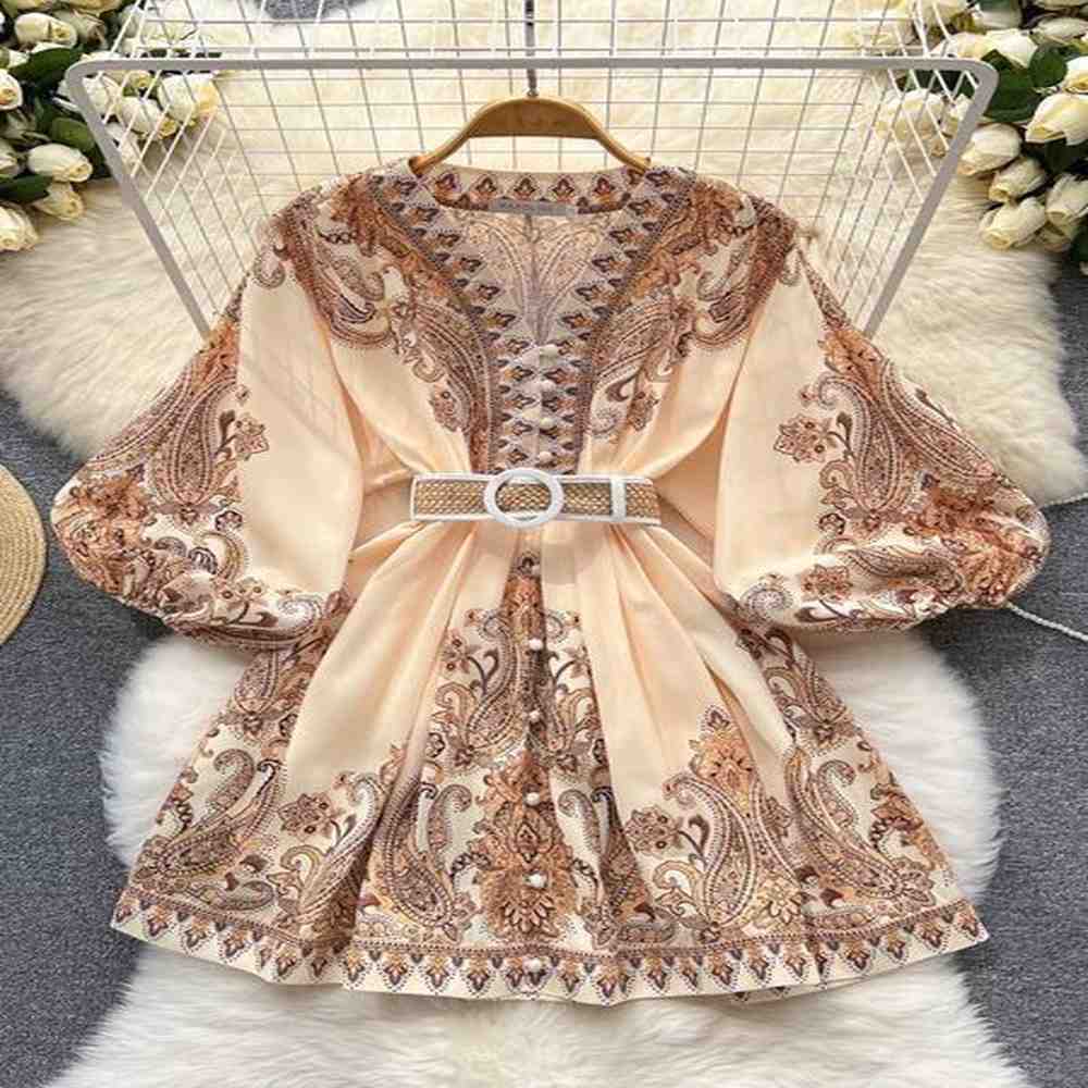 basic casual dresses aelewell women dresses spring runway fashion paisley