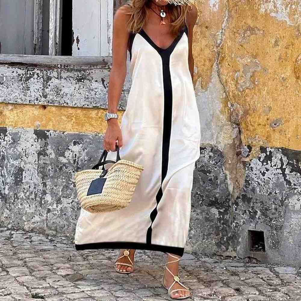 basic casual dresses bamboooy summer hanging dress sleeveless vneck sexy