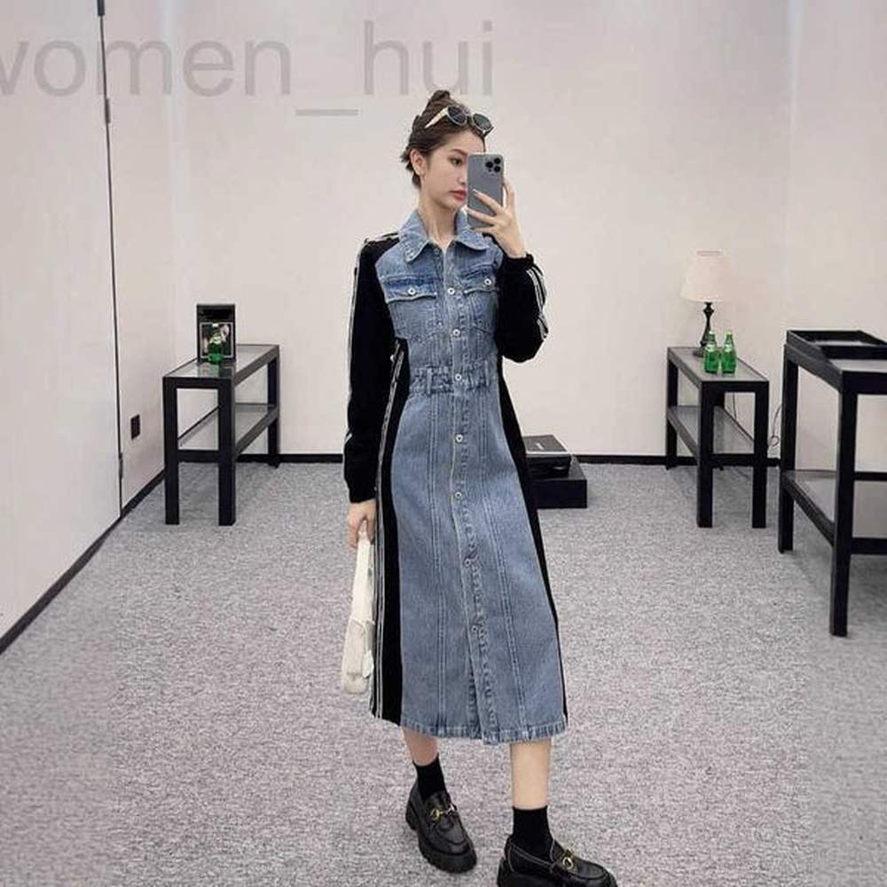 basic casual dresses designer autumn and winter new denim