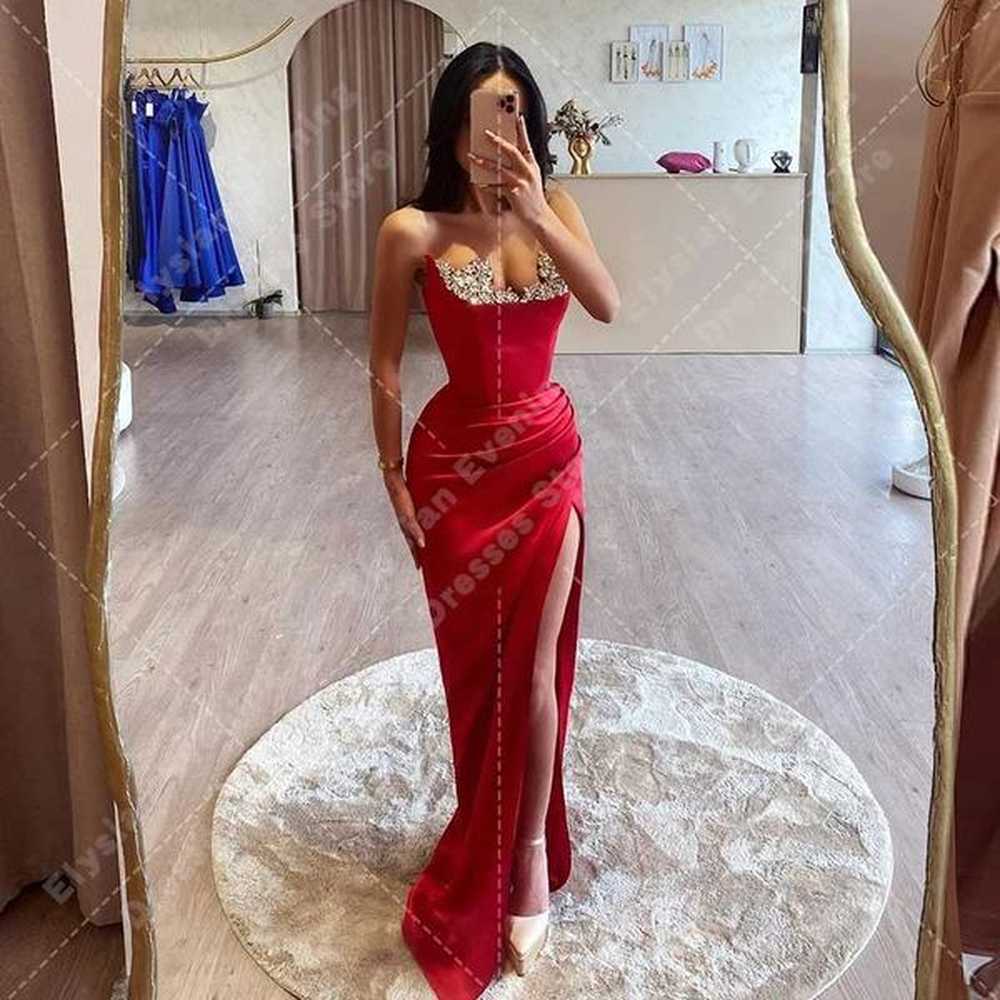 basic casual dresses red modern womens sexy sleeveless mermaid side