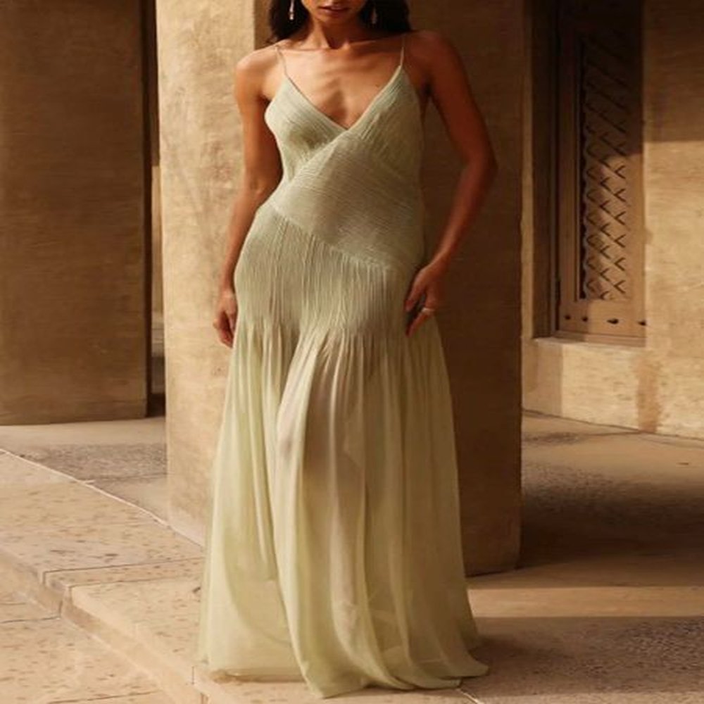 basic casual dresses sexy deep v neck sleeveless spaghetti