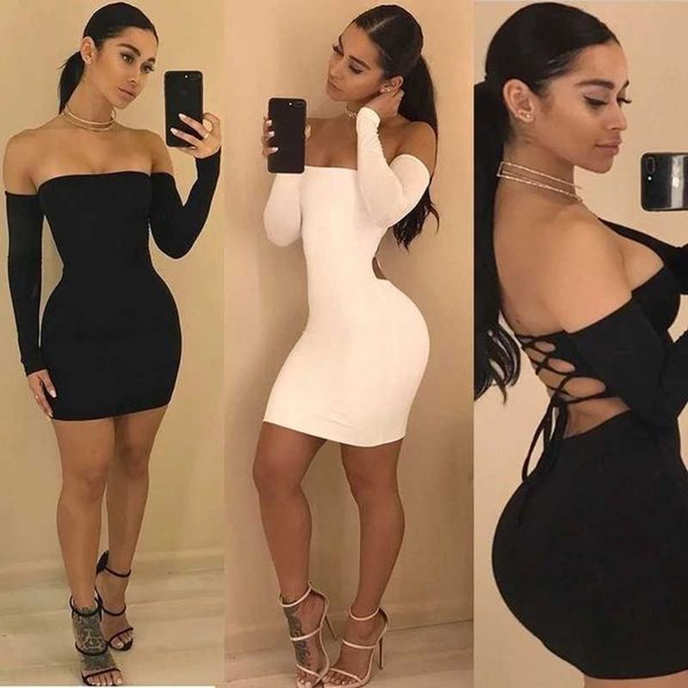 basic casual dresses strapless large women long sleeve backless night