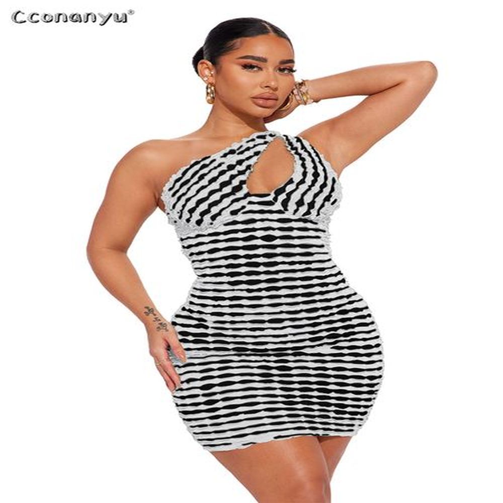 basic casual dresses summer mini dress elegant oneshoulder fringe ruffles