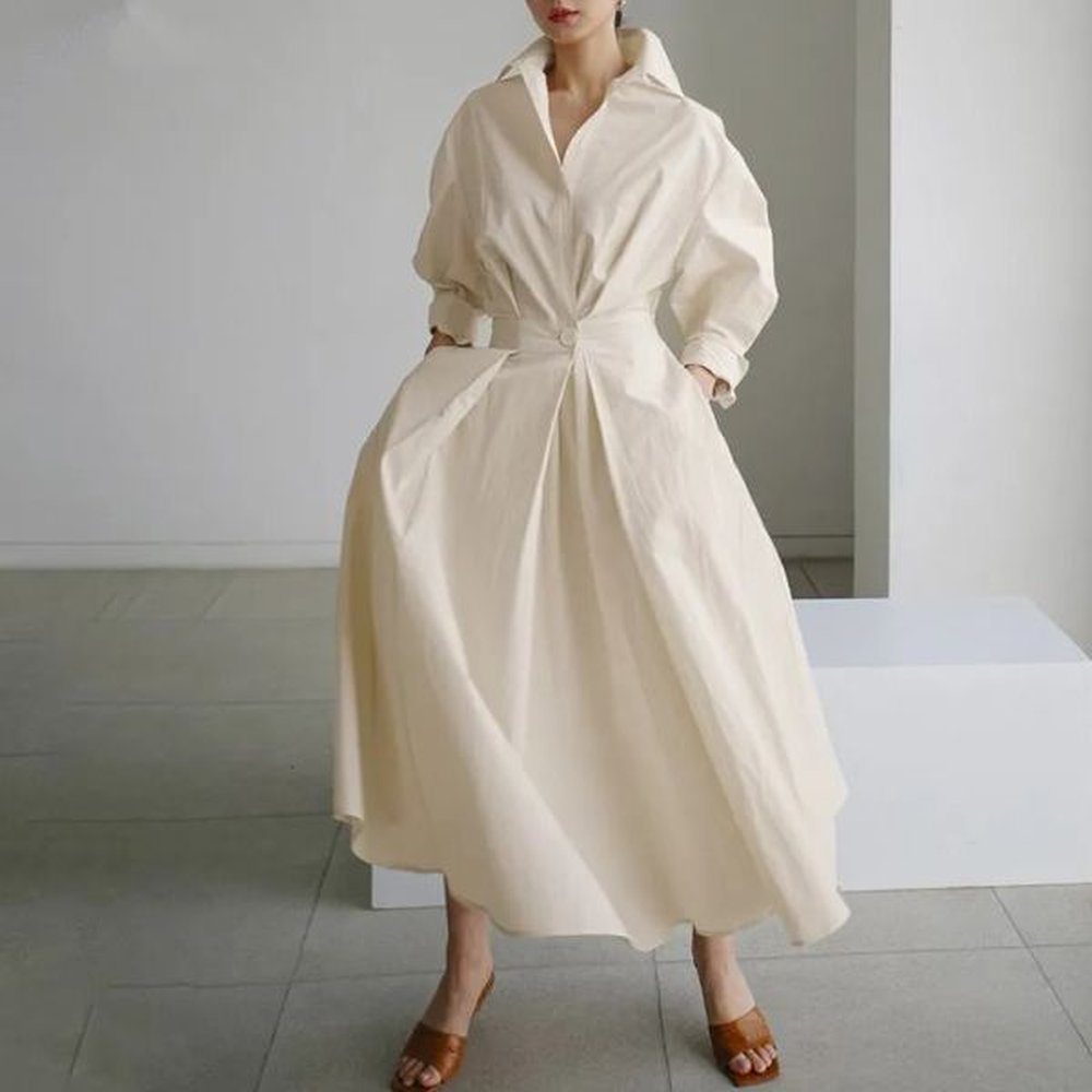 basic casual dresses sxl korean fashion long sleeve shirt chic