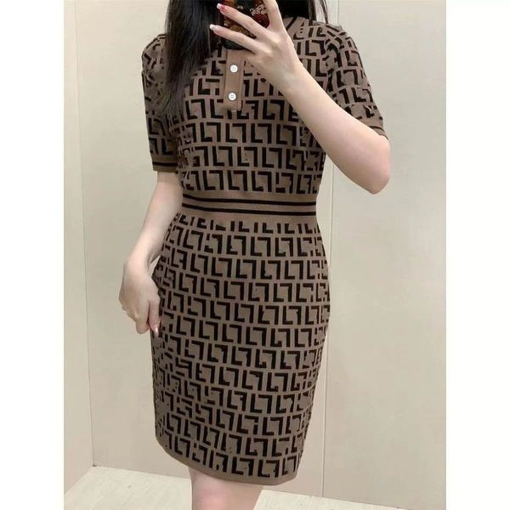 basic casual dresses women designer turn down collar short