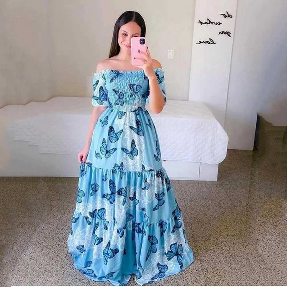 basic casual dresses womens long floral pendant womens summer party