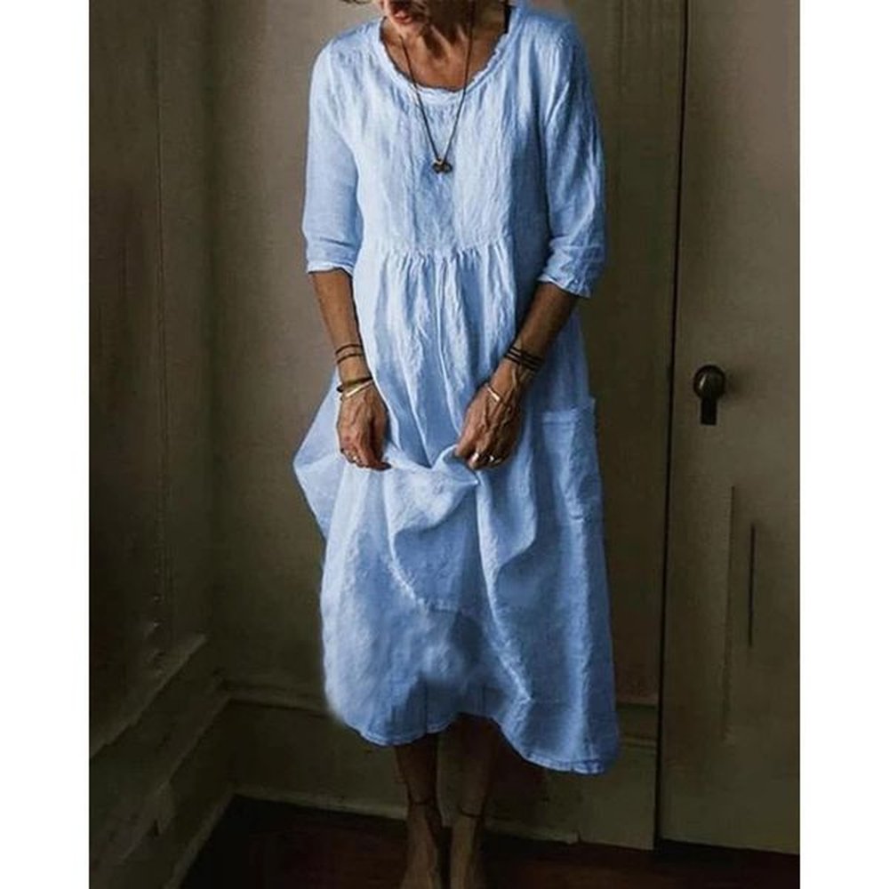 basic cotton en casual sxl solid color oneck half sleeve