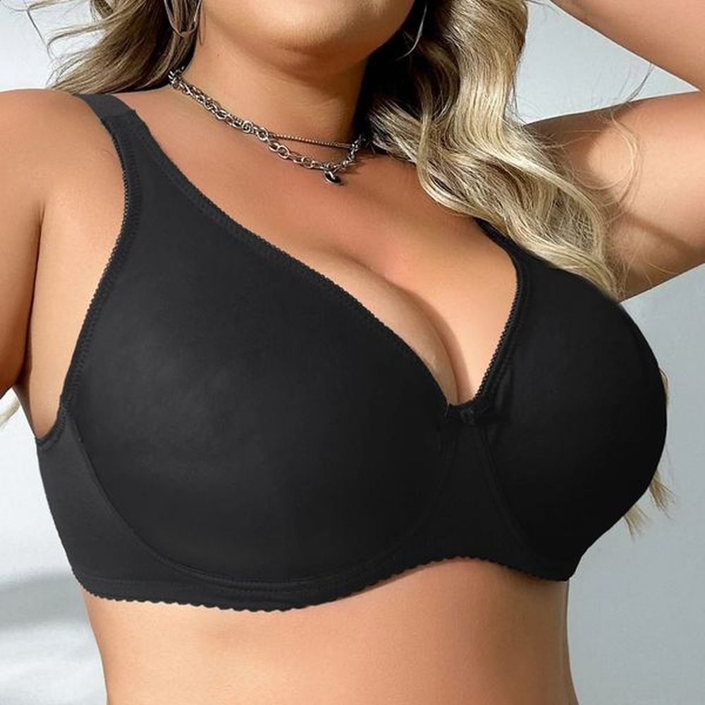 beauwear underwire bra for big breast female solid color plus