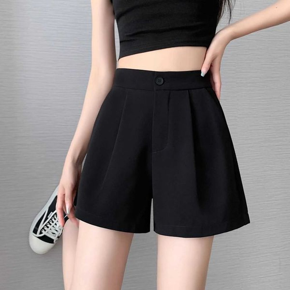 black highwaisted casual suit shorts new loosefit petite a