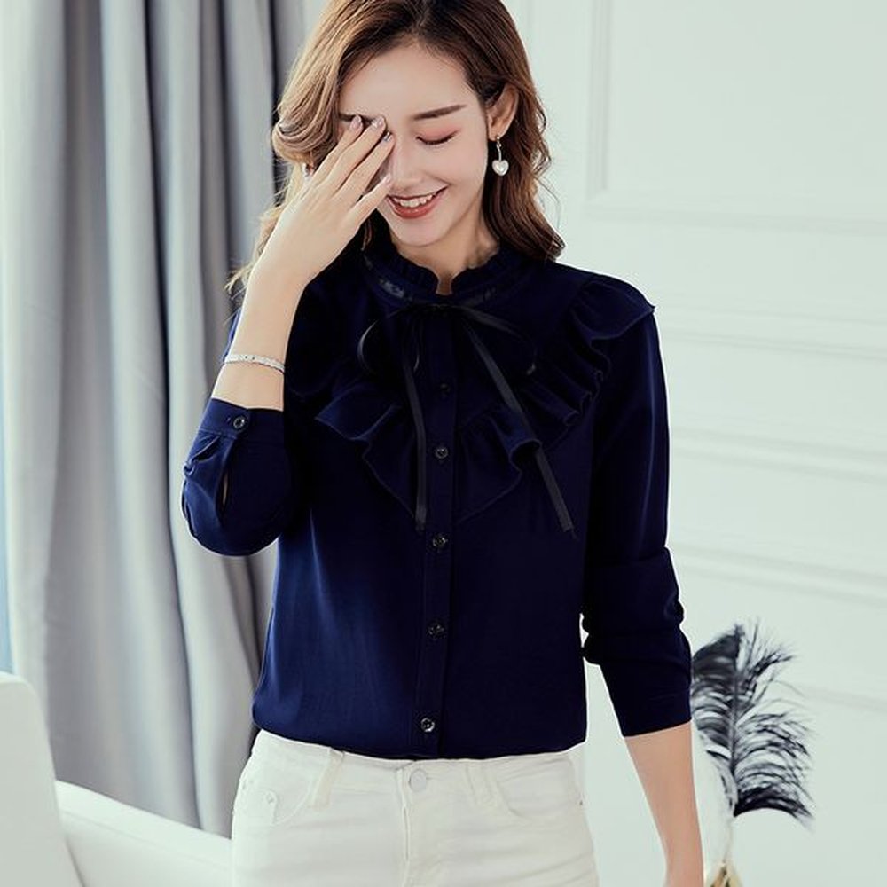 blackday autumn women white shirt long sleeve shirt korean.jpeg