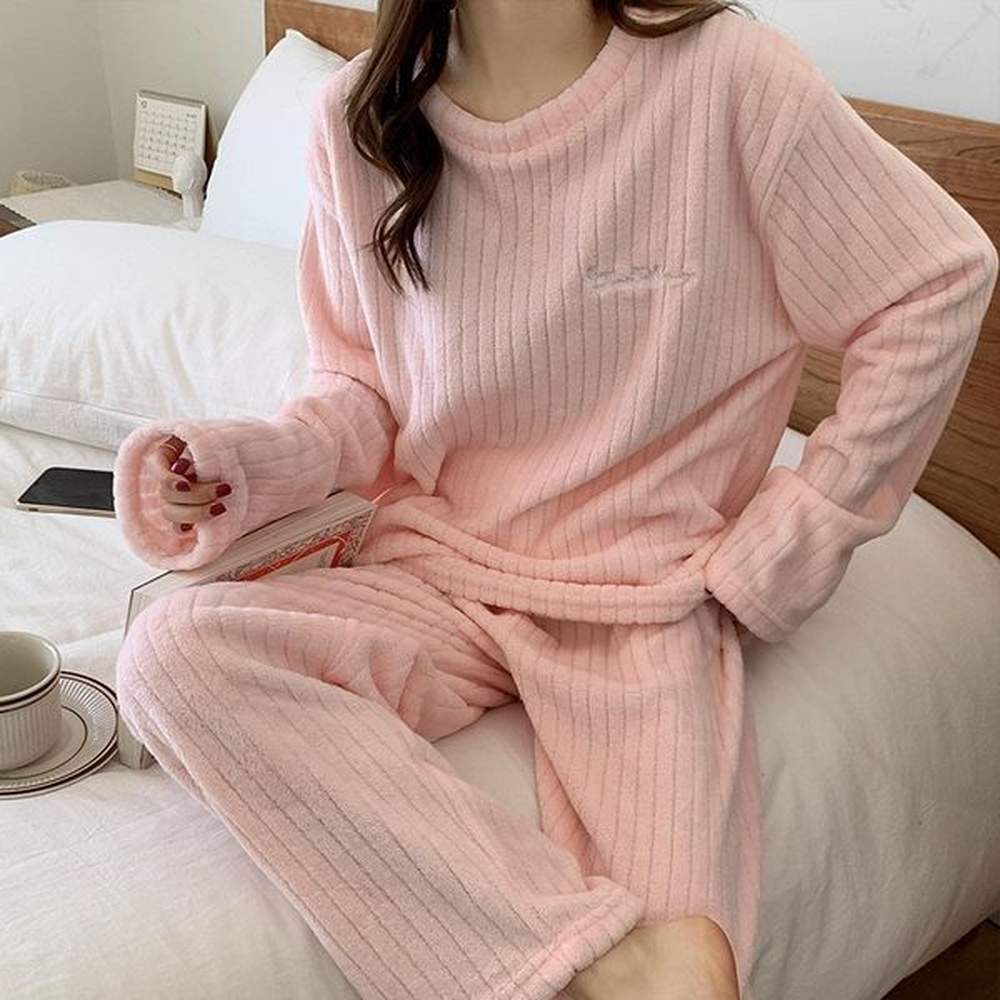 bnew womens pajamas island velvet print long sleeve autumn and