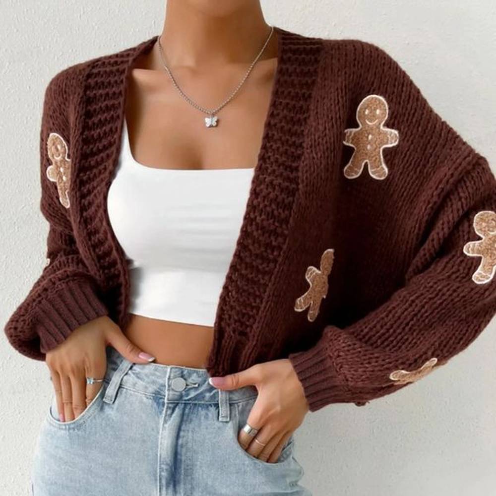 bobo cute gingerbread mens knitted sweater womens autumn casual long