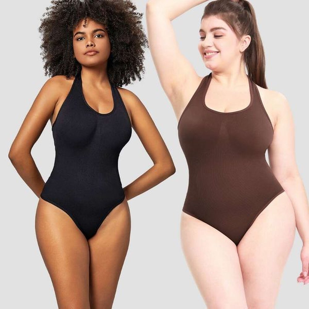 bodysuit for womens body shaping neck hanging backless oversized shapewear