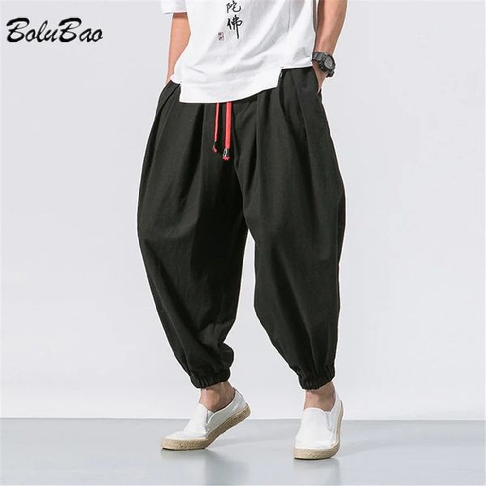 BOLUBAO Spring Men Loose Harem Pants Chinese Linen Overweight Sweatpants High Quality Casual Oversize Trousers Male 240910