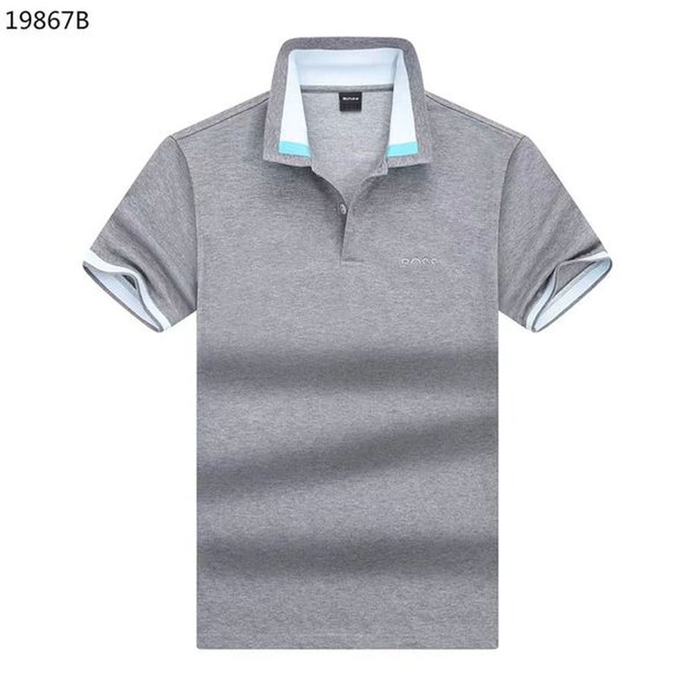 BOSSBOSS Mens Polos Summer Business High End Solid Color High Quality Short Sleeve Polo Shirt Lapel Collar BOSSS Tshirt Fashion Casual Butto