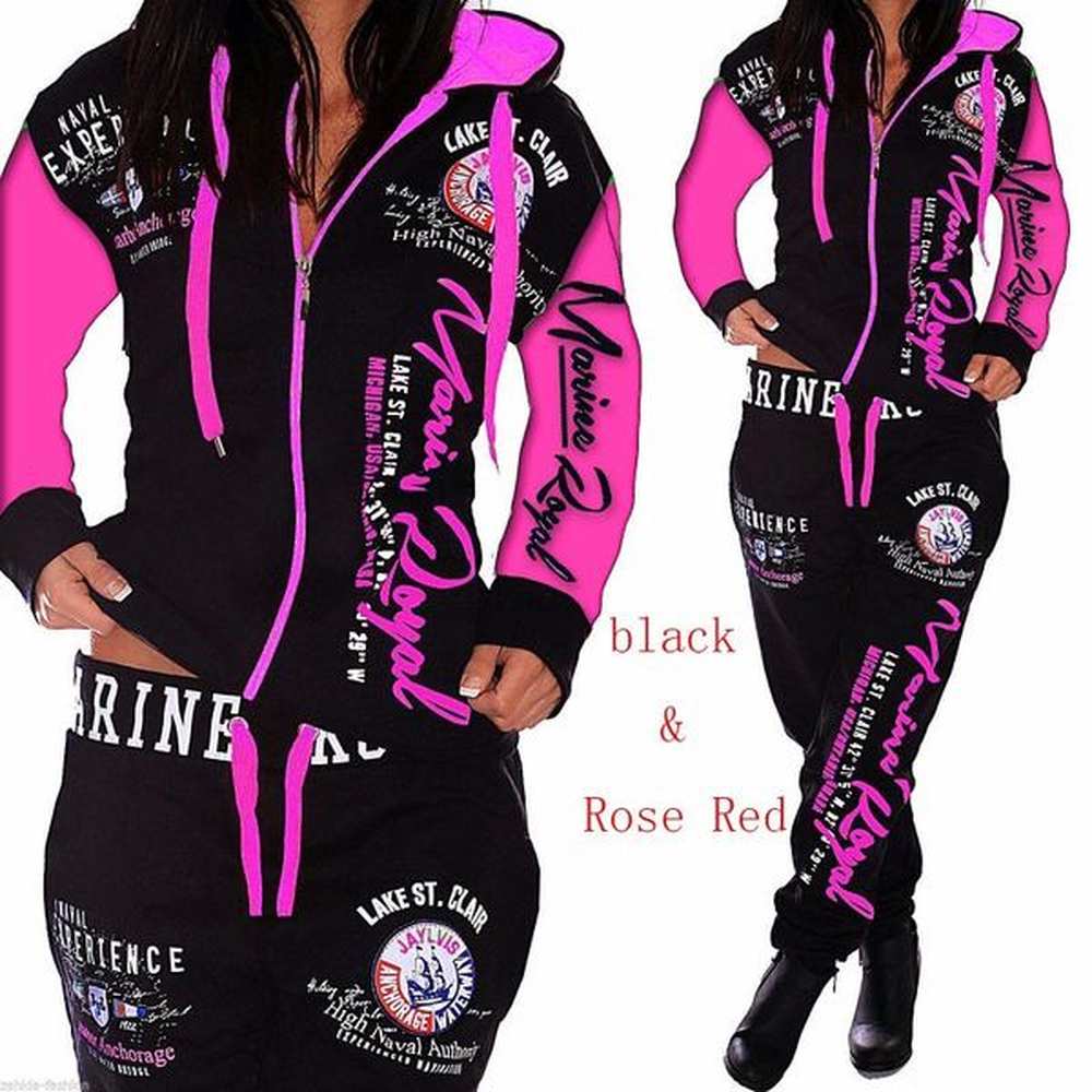 brand colors women sets hoodies pant clothing pcs set