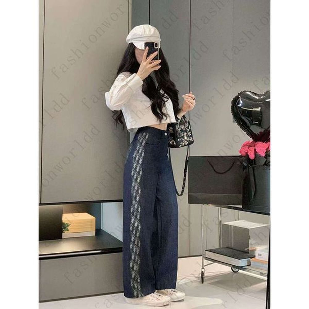 brand jeans women jean designer pants fashion logo straight denims