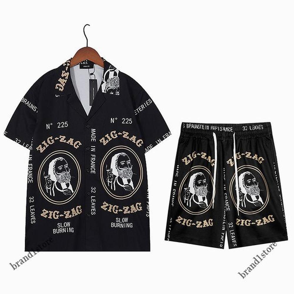 Brand t shirt men's Rhude shorts luxurious beach set designer print letters rainbow color summer fashion cotton rope beach shorts vacat