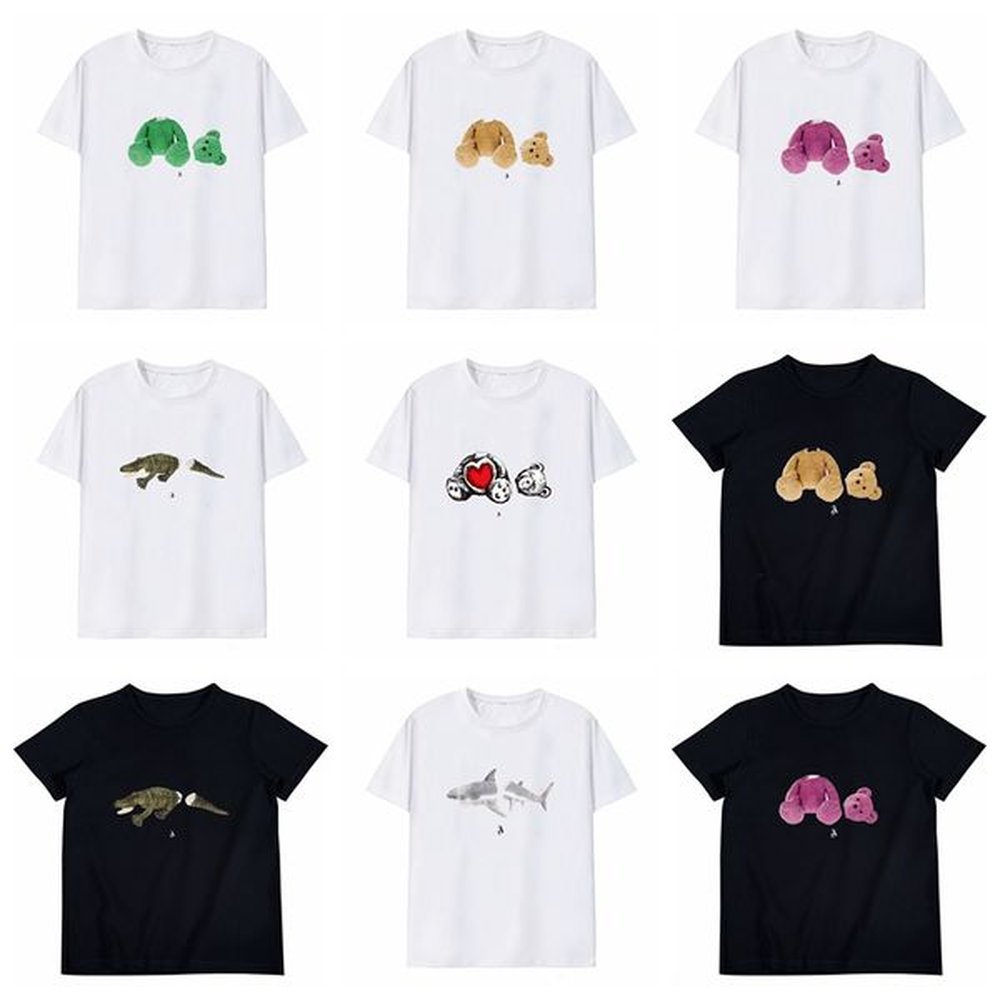 Brands Men's T-shirts Bear Shark Crocodile Luxury Designer Cotton Mens T Shirt Oversize Tee shirts Men Casual Woman Male Tshirts Plus S