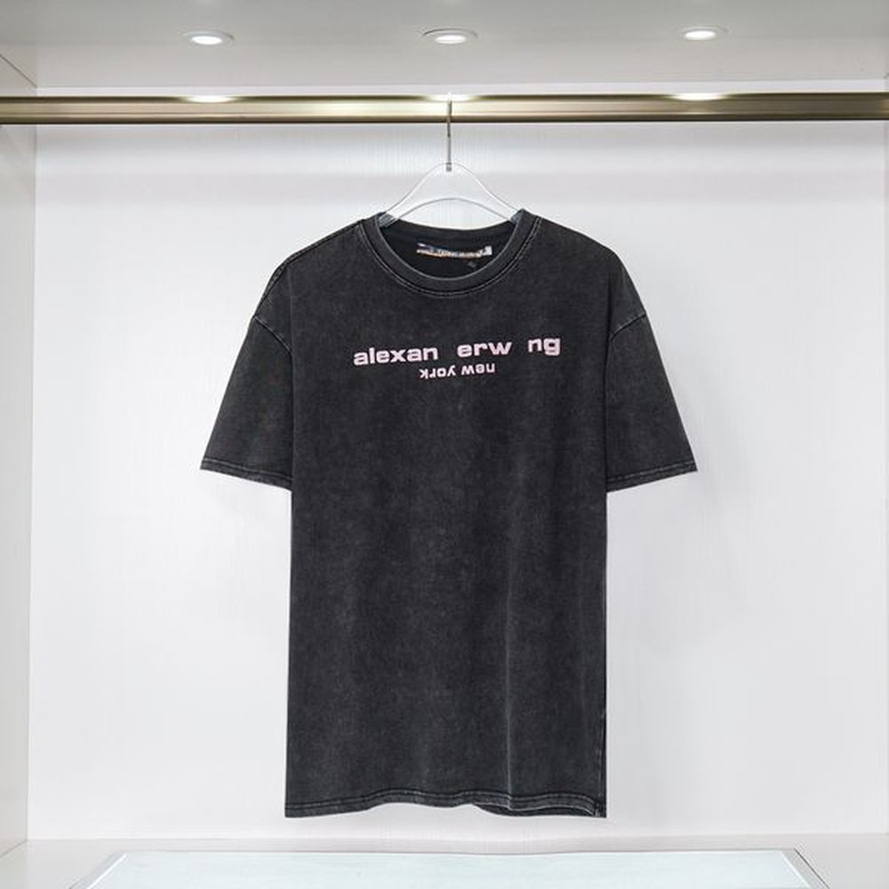 British men's women's fashion luxury wang brand tshirt printed craft street hip -hop couple short sleeves size S-XXL