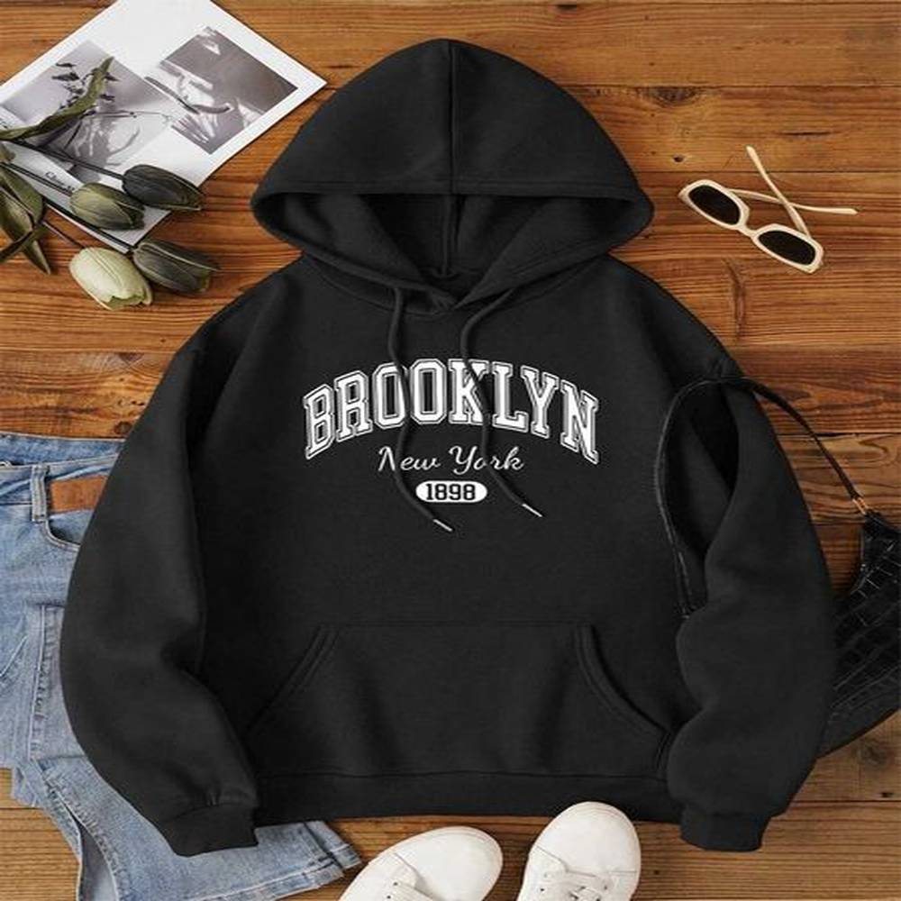 Brooklyn New York 1898 City Letter Men Women Sweatshirt Fashion Crewneck Hoodies Autumn Hip Hop Clothing Casual Couple HoodyXJ250111