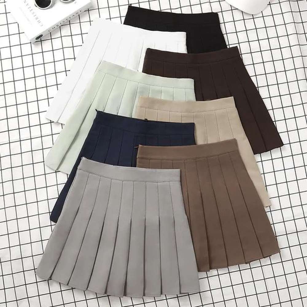 brown skirt ladies summer clothes high waist harajuku korean style