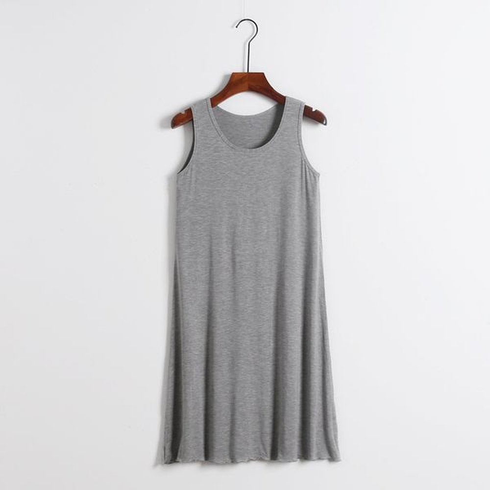 bspring and summer solid color modal long pajamas outer wear