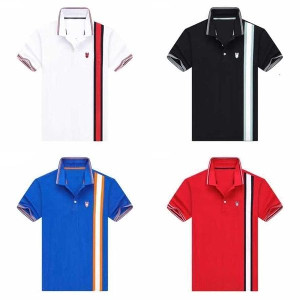 Bunny Polo Shirt Mens Designer Polos Tshirt USA Streetwear Casual Pure Cotton Fashion Golf Baseball Sports Business American High Street Clo