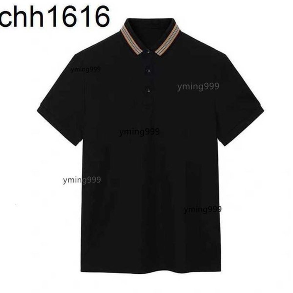 Burburrey men polo shirt brerys designer tshirt business casual short-sleeved shirts TB striped embroidered cotton loose sweatshirt GRVQ