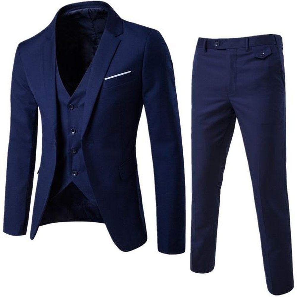 Business Blazer & Vest Pants Suit Sets Men Autumn Fashion Solid Slim Wedding Set Vintage Classic Blazers Male 3 Pieces