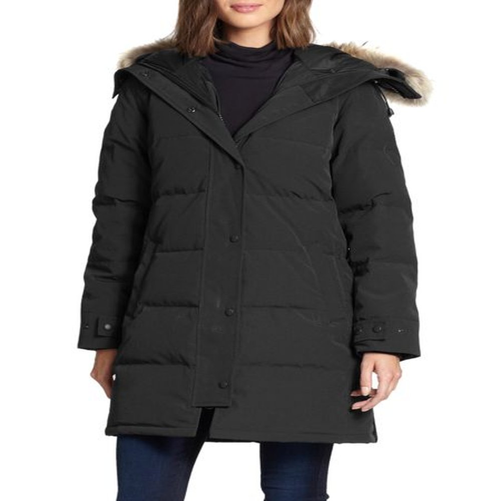 canada puffer jackets womens designer real wolf fur outdoor windbreaker