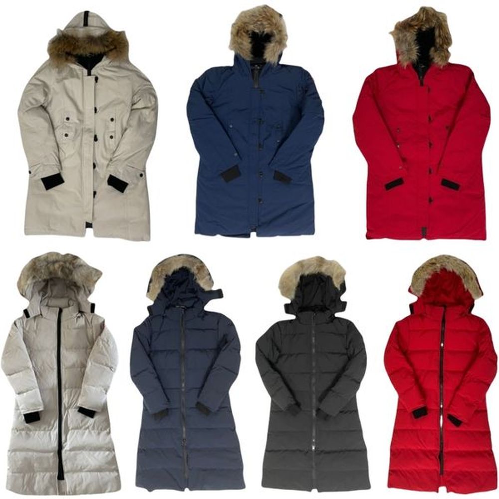 canadian designer winter down jacket womens coat mysterious coyote fur