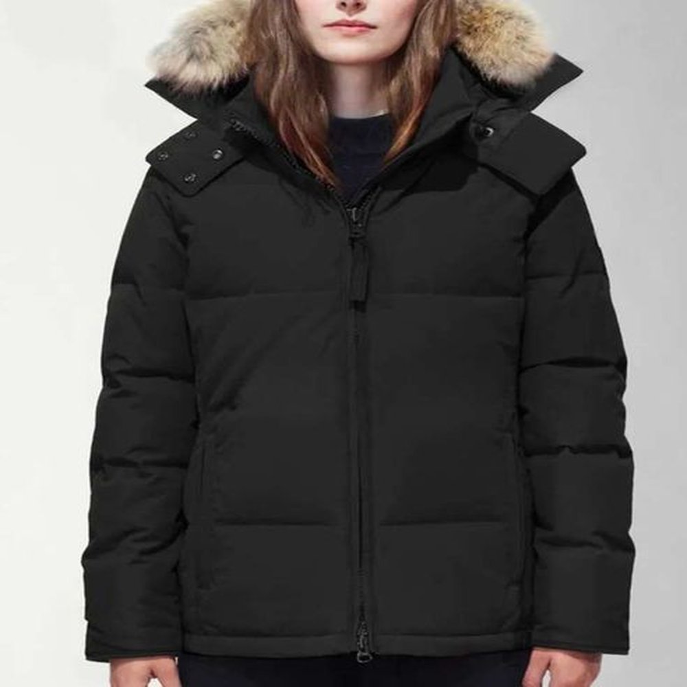 cannada goode women down canadian coat thick goosepuffer real wolf