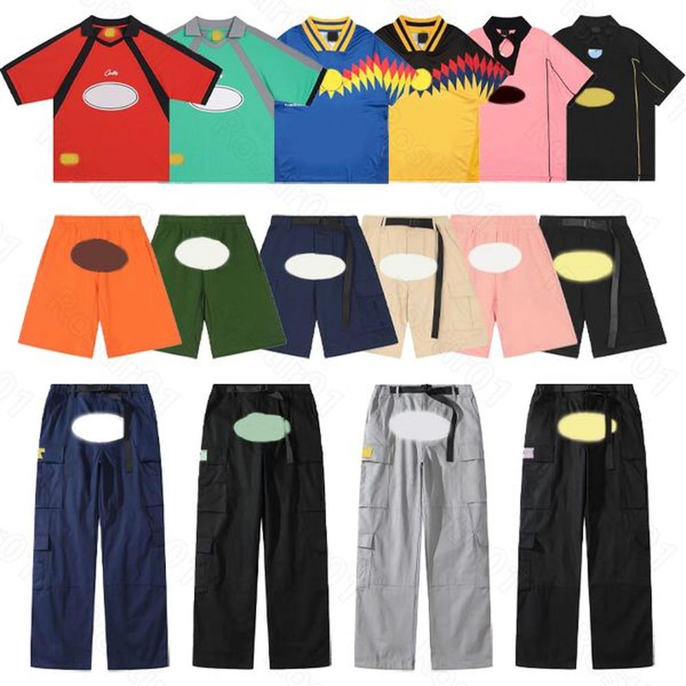 cargo shorts pants men pants cargos Demon Designer Trousers Street wear Hip Hop Printed pant Military Retro Multi pockets Straight Loose Cou