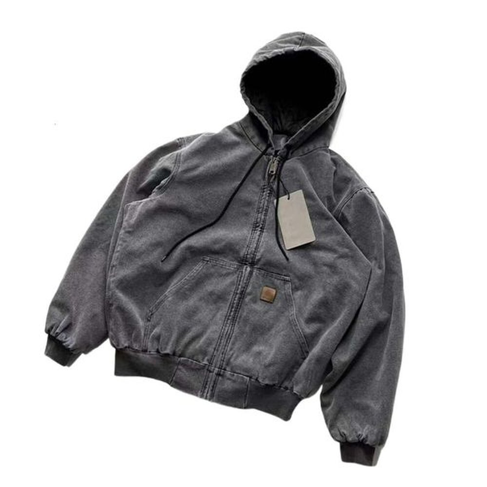 Carhart Designer Coat Top Quality J130 Hardman Washed Old Jacket Vintage Cotton Coat Loose And Comfortable Men And Women's Wear