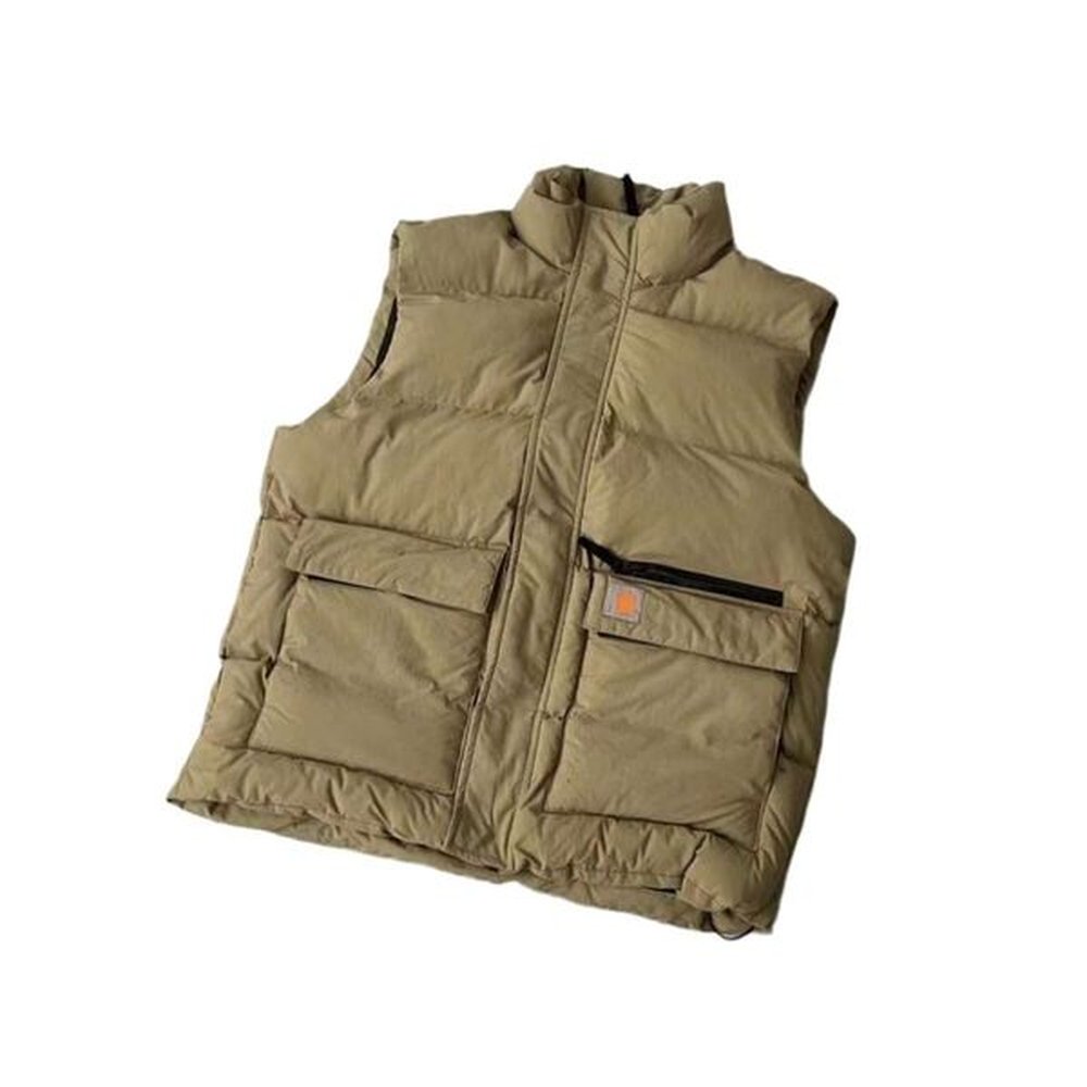 Carharttlys Designer Coat Top Quality Autumn And Winter New Three Color Stand Up Collar Outdoor Functional Cotton Clothing Vest Sleeveless V