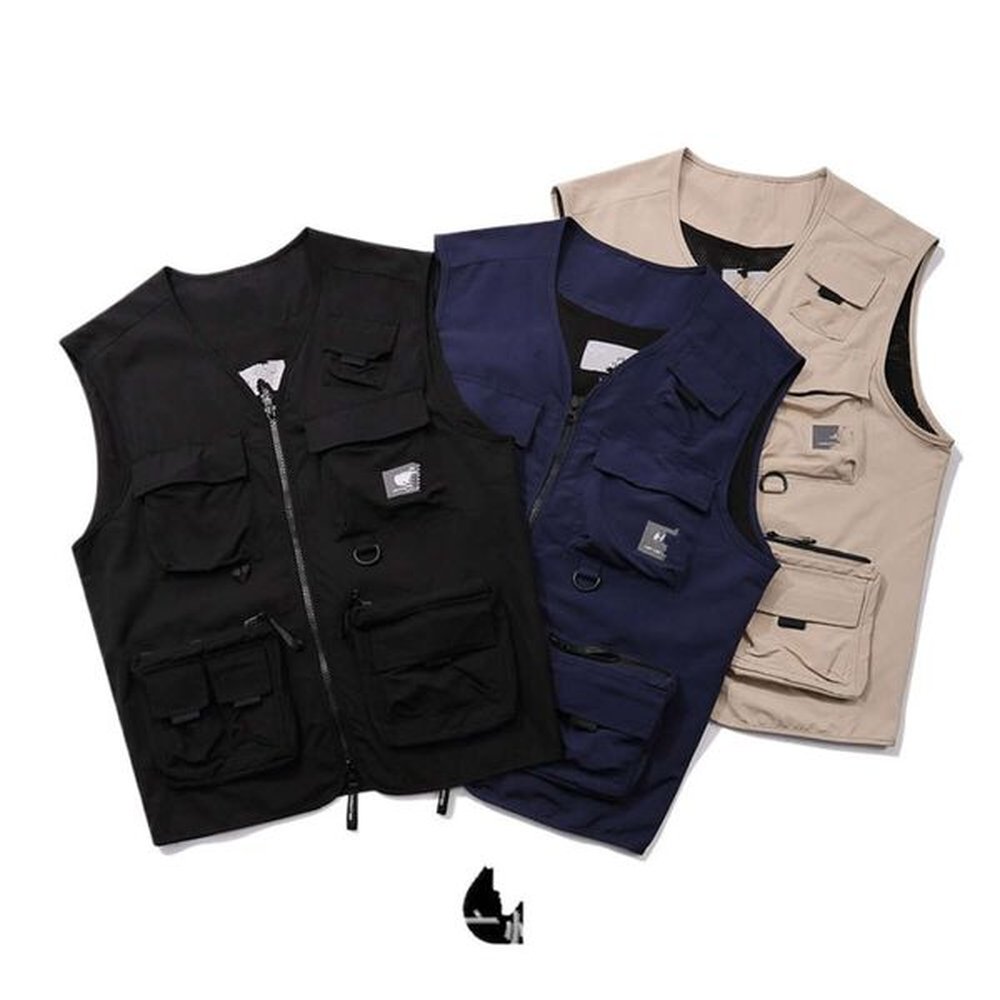 Carharttlys Designer Waistcoat Top Quality Trendy Multi Pocket Functional Work Suit Waterproof Vest Men's And Women's Casual Shoul