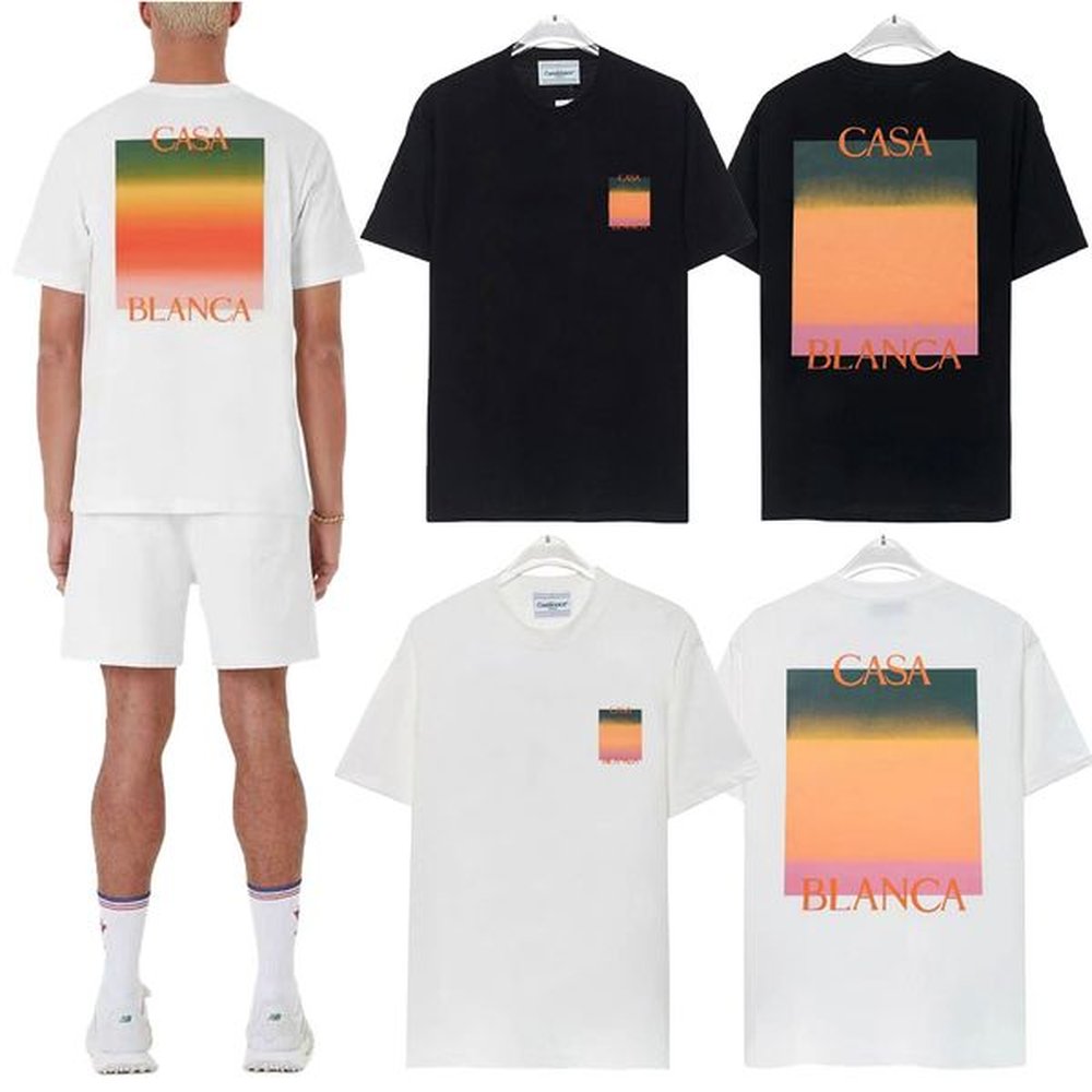 Casablanca tshirt Mens designer t shirt casablanc shirt men womens t shirts with letters print short sleeves summer casa blanca t-shirts men